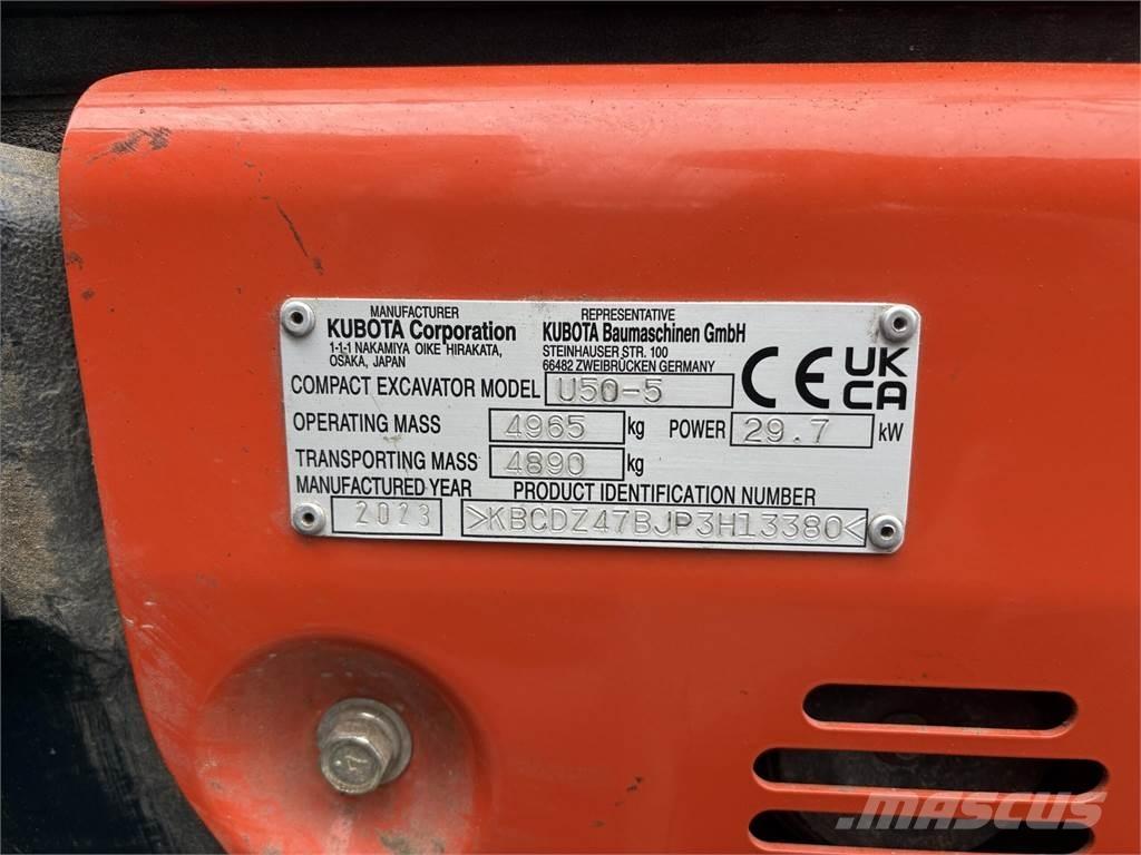 Kubota U50-5 حفارات صغيرة أقل من 7 طن (حفارات صغيرة)