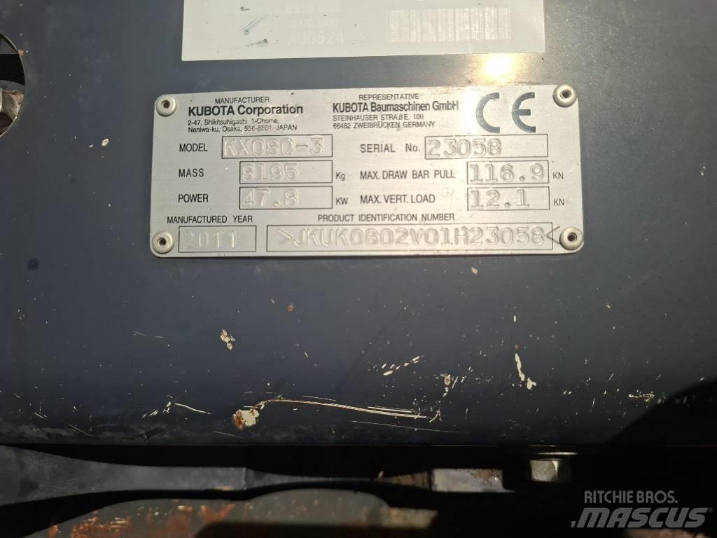 Kubota KX 080-3 حفارات وسط 7 طن - 12 طن