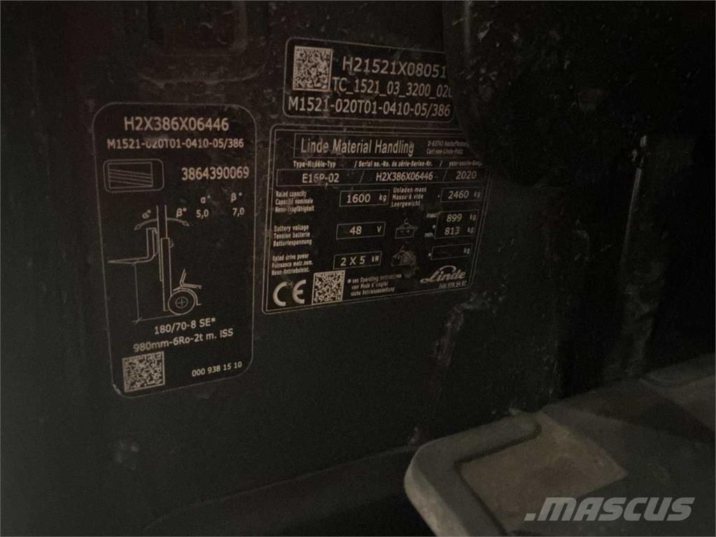 Linde E16P شاحنات ذات رافعات شوكية تعمل بالكهرباء