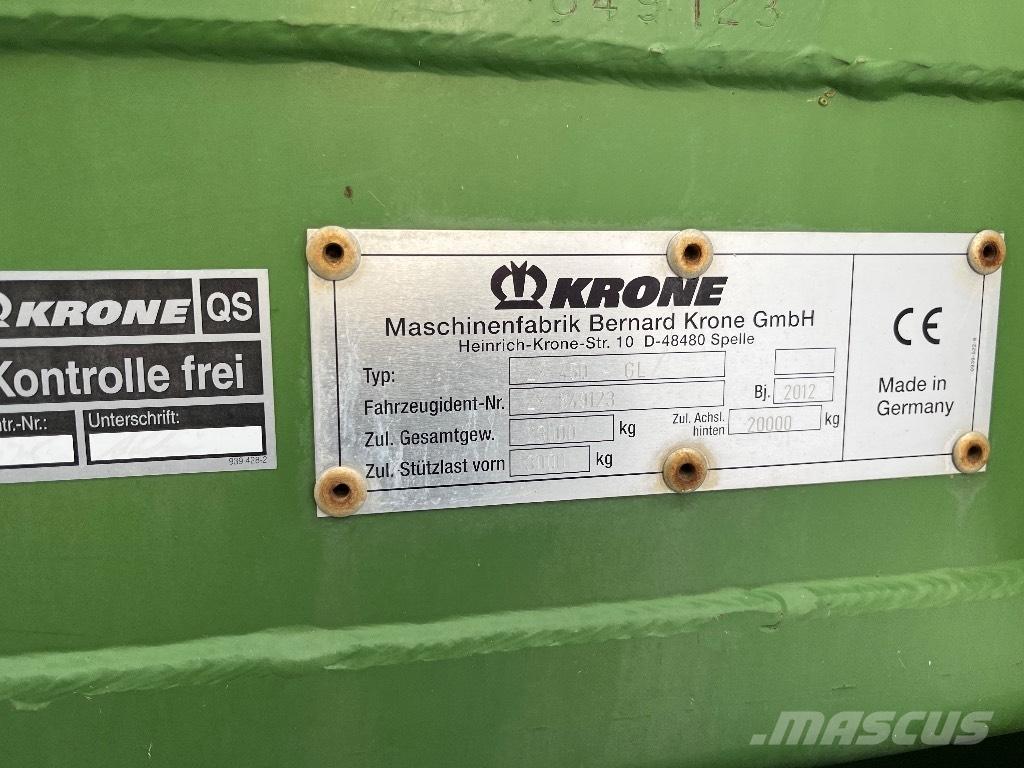 Krone ZX 450 GL مقطورات ذاتية التحميل