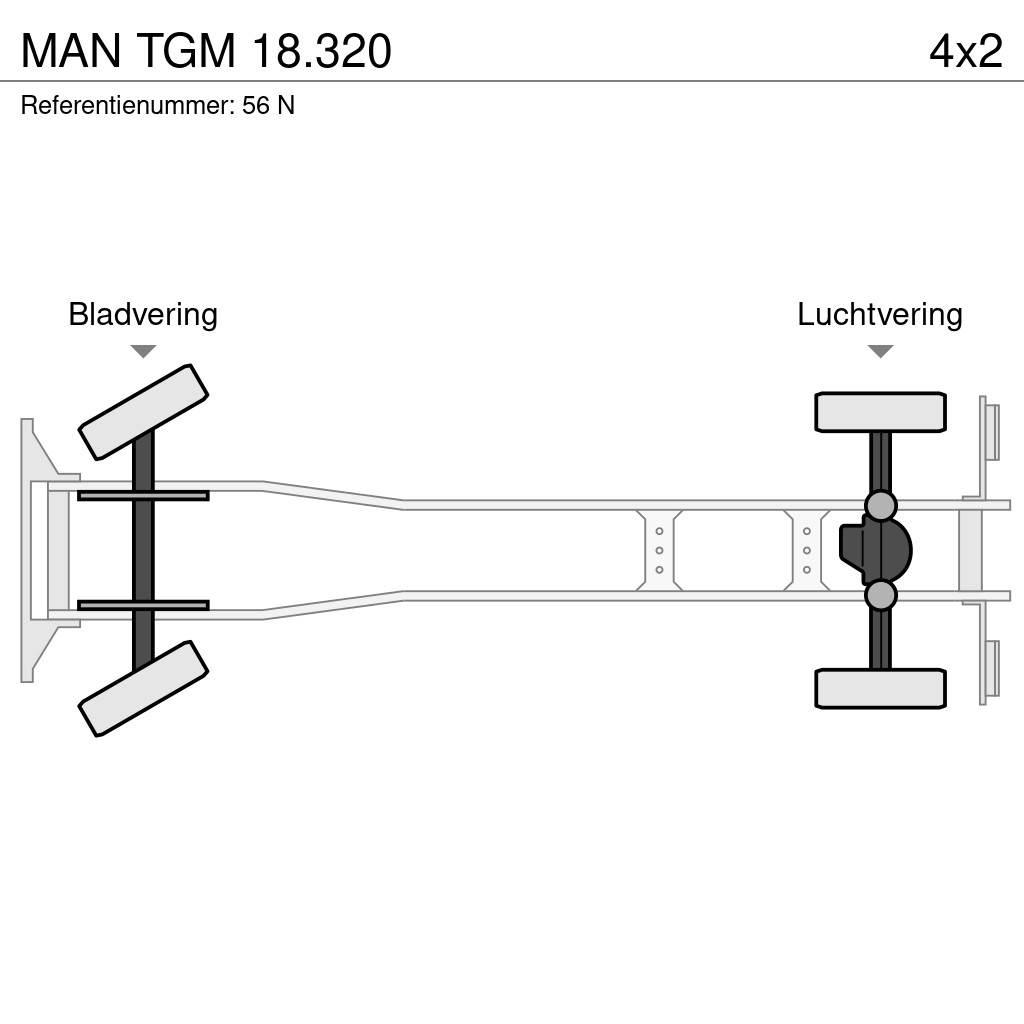 MAN TGM 18.320 شاحنات الرافعات الخطافية
