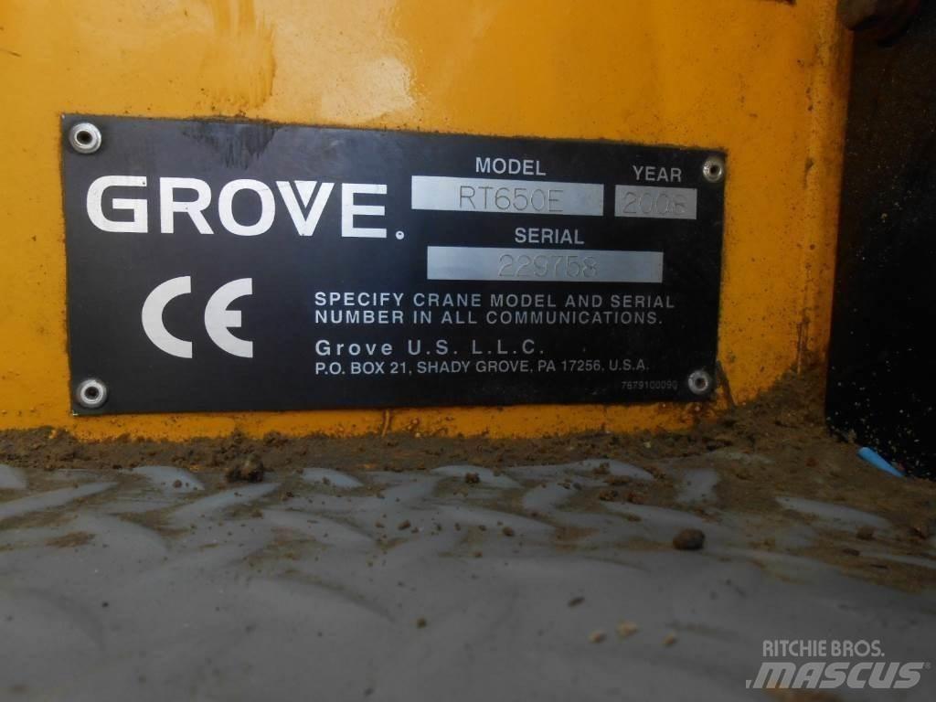 Grove RT 650 E رافعات الطرق الوعرة