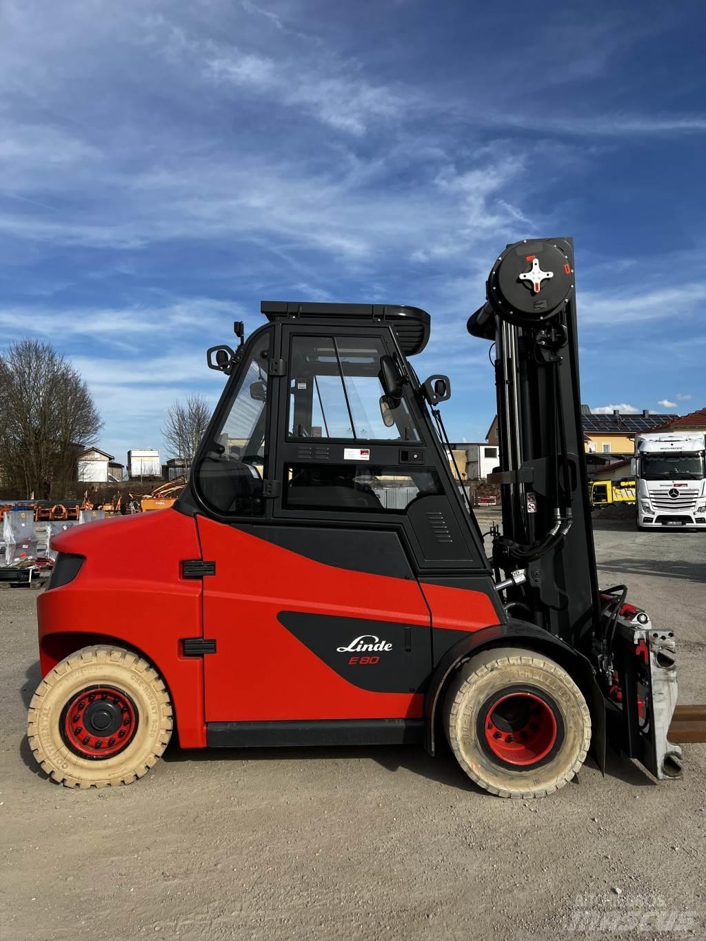 Linde E80/900 شاحنات ذات رافعات شوكية تعمل بالكهرباء
