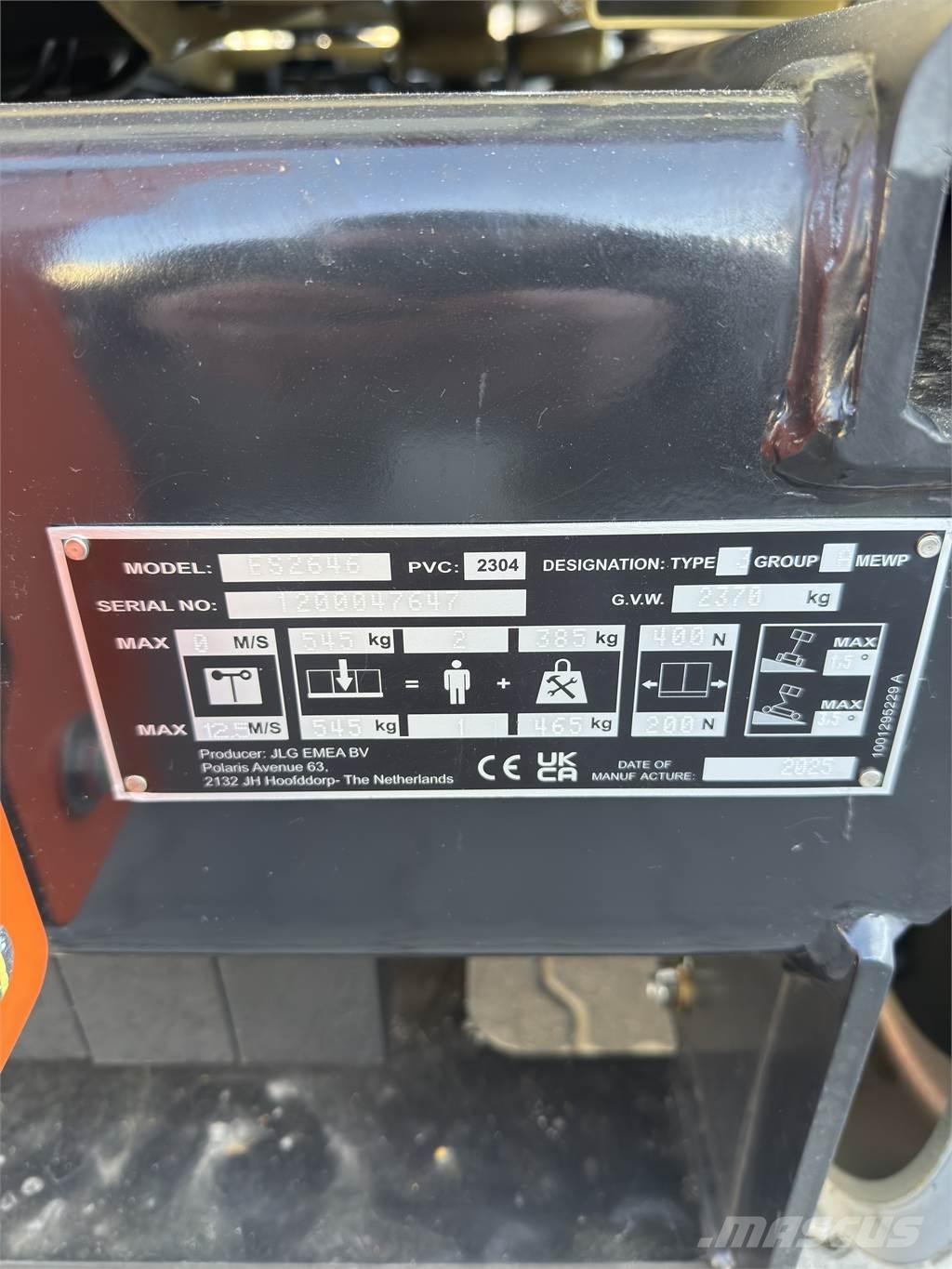 JLG ES2646 رافعات مقصية الشكل