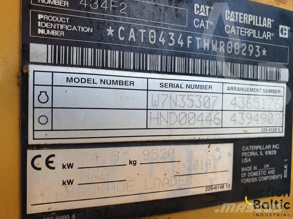 CAT 434 F2 لوادر ذات جرافات عكسية