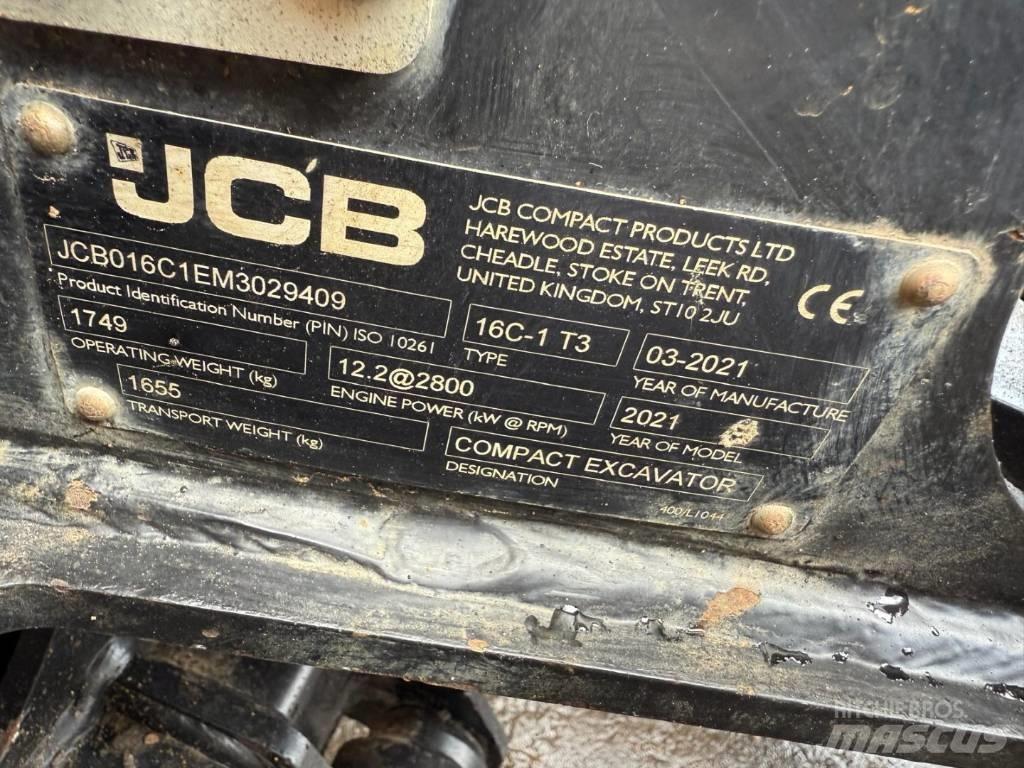 JCB 16 C-1 حفارات صغيرة أقل من 7 طن (حفارات صغيرة)