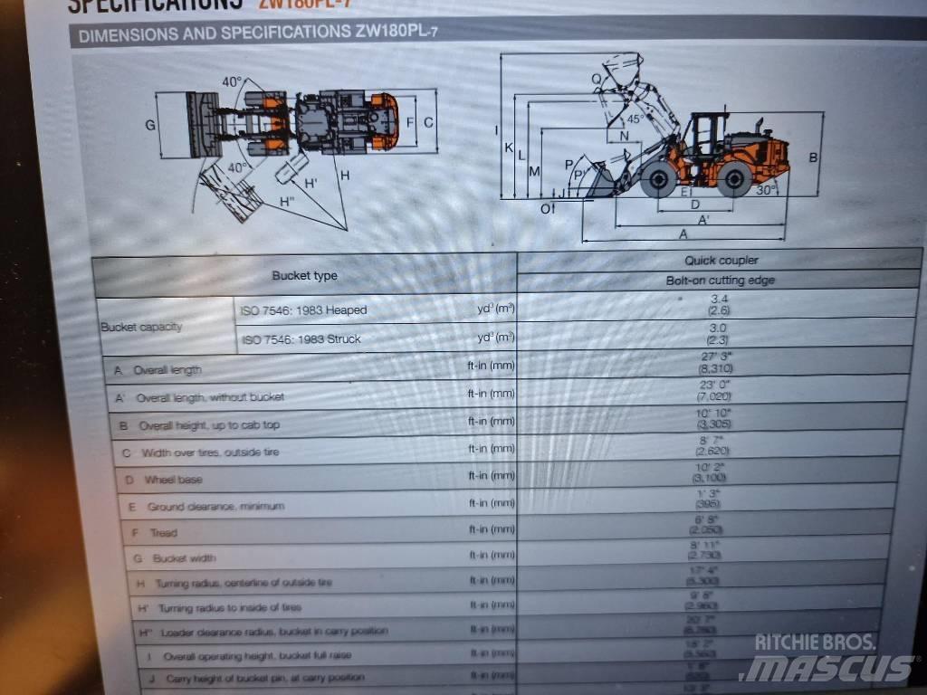 Hitachi ZW 180-6 لوادر بعجل