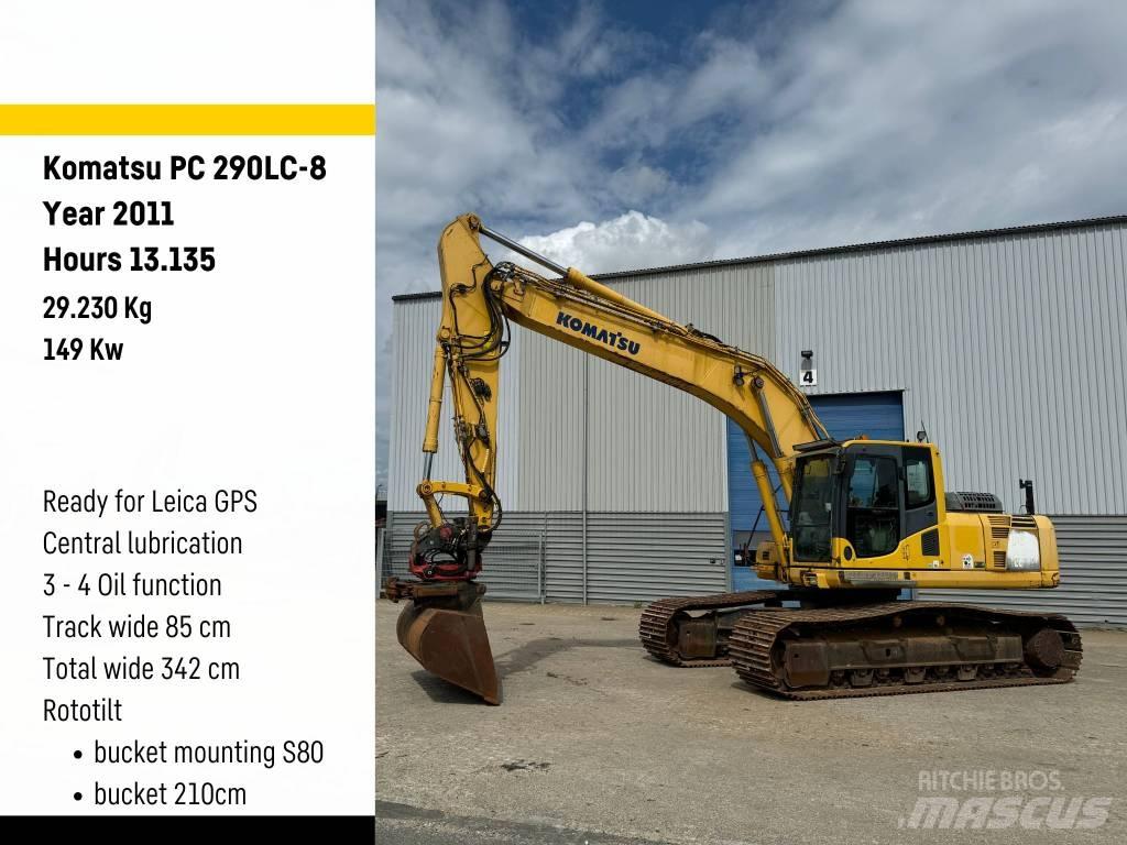 Komatsu PC 290 LC-8 حفارات زحافة