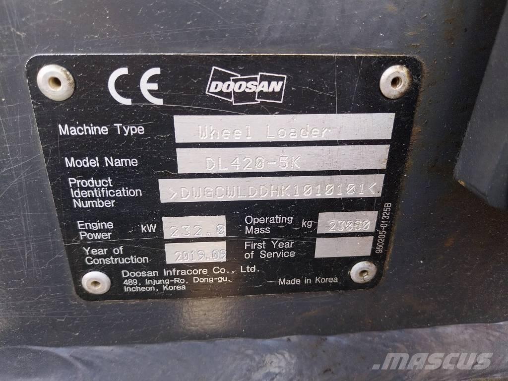 Doosan DL 420CVT-5 لوادر بعجل