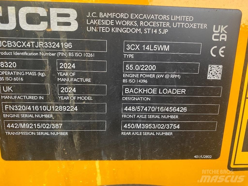 JCB 3 CX 14 لوادر ذات جرافات عكسية