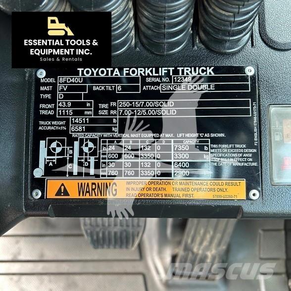Toyota 8FD40U شاحنات الديزل