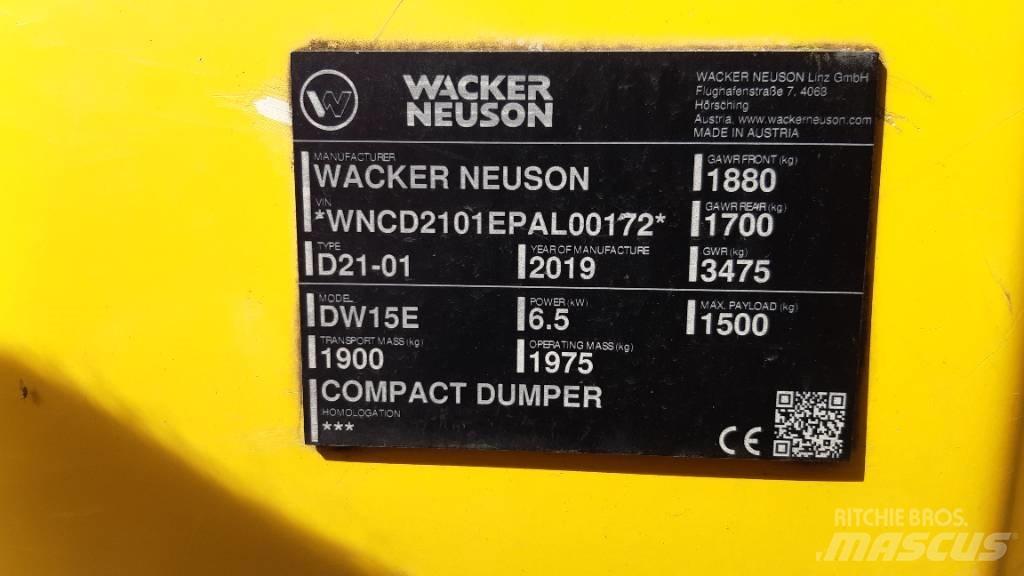 Wacker Neuson DW15e عربات نقل قلابة للمواقع