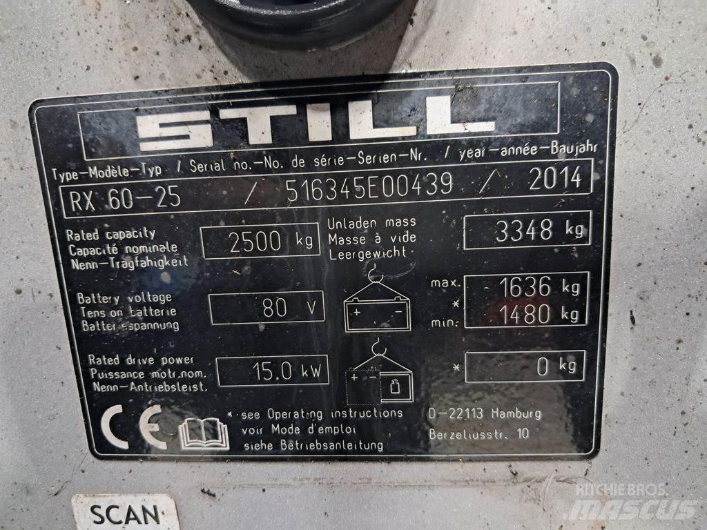 Still RX60-25 شاحنات ذات رافعات شوكية تعمل بالكهرباء