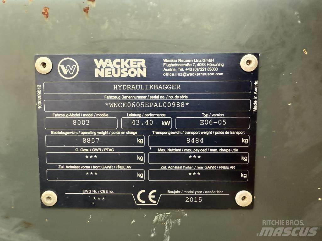 Wacker Neuson 8003 حفارات وسط 7 طن - 12 طن