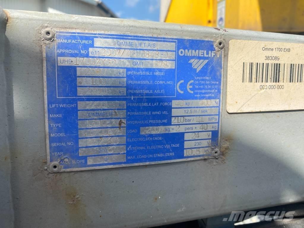 Omme 1700 EBX المنصات الهوائية المثبتة على مقطورة