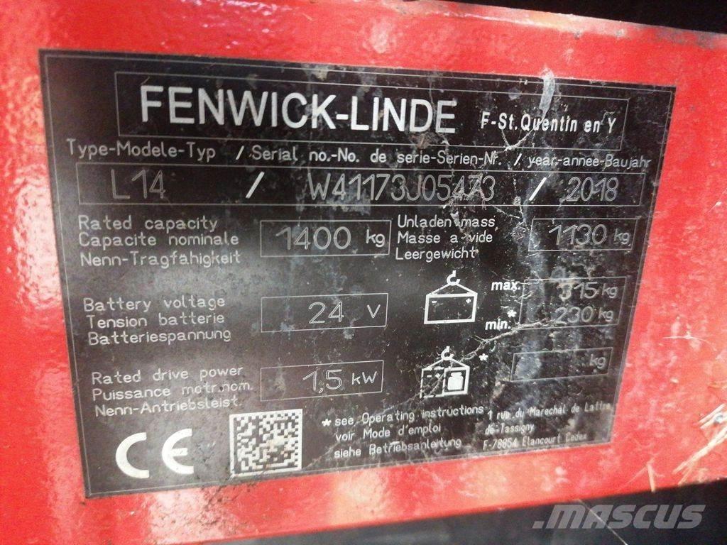 Linde L14 معدات التكديس الجوالة