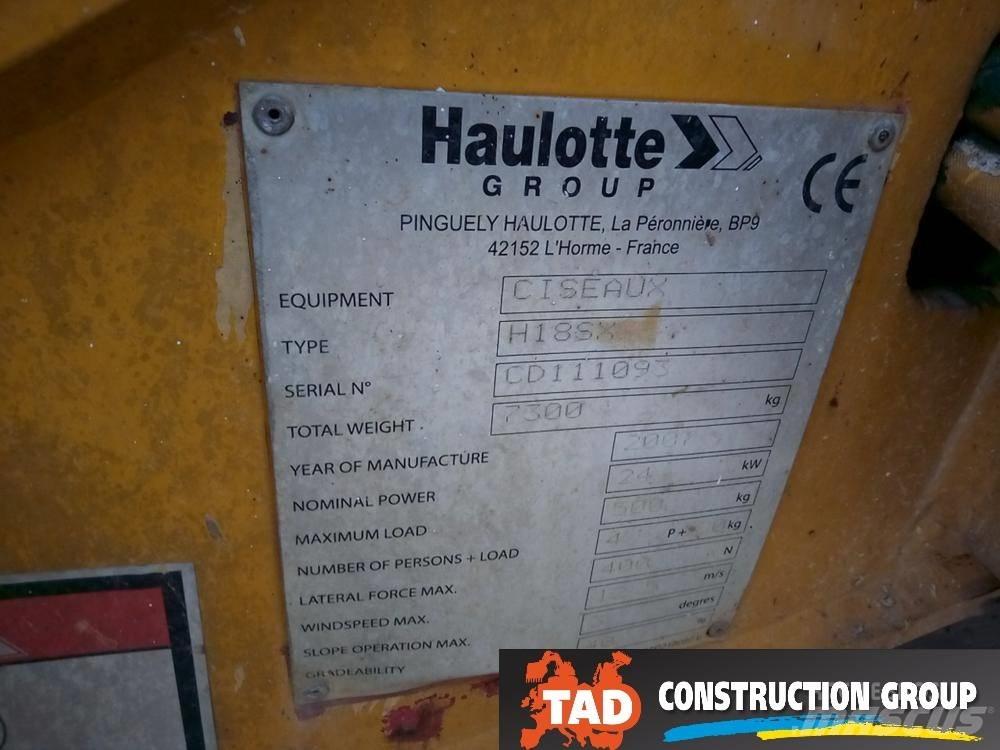 Haulotte H 18 SX رافعات مقصية الشكل