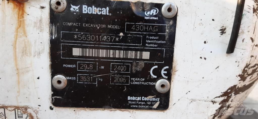 Bobcat 430 HAG حفارات صغيرة أقل من 7 طن (حفارات صغيرة)