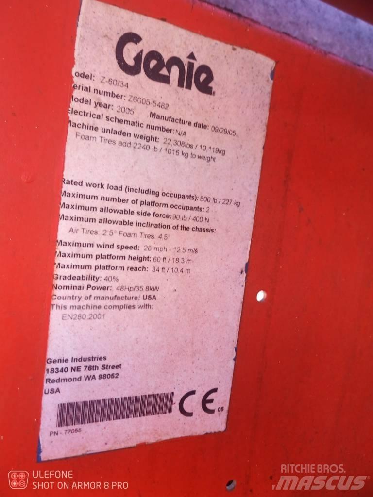 Genie Z 60/34 RT رافعات سلة مفصلية