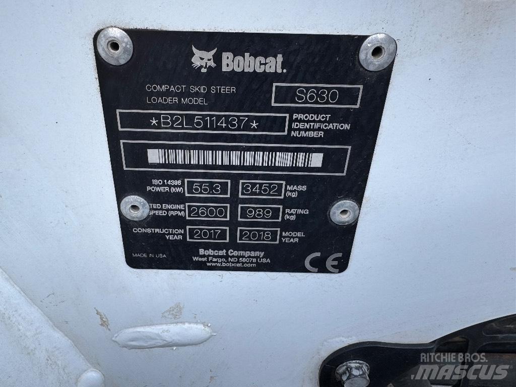 Bobcat S630 لوادر انزلاقية التوجيه