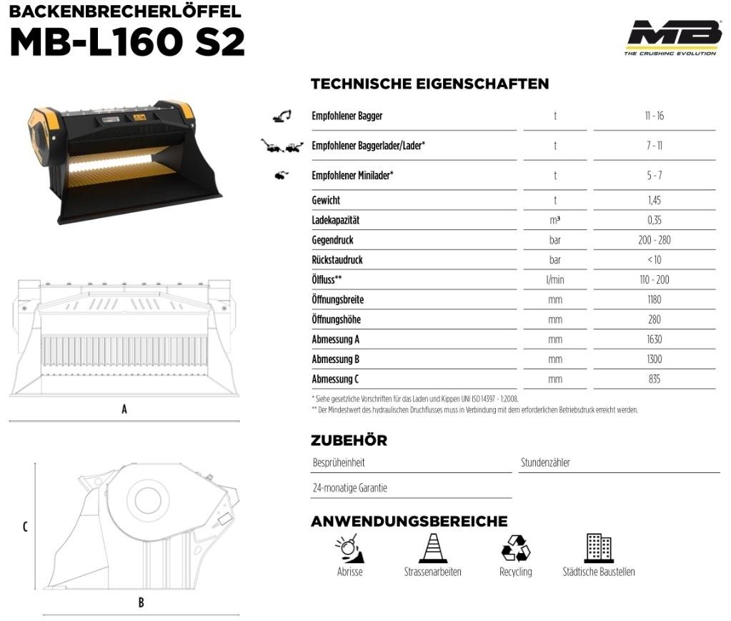 MB Crusher L 160 S2 مطارق / كسارات