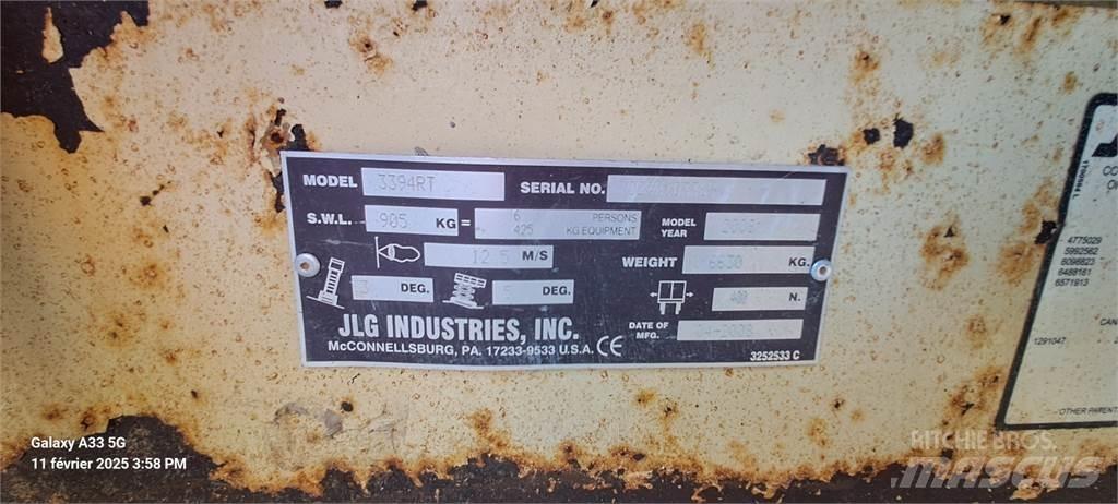 JLG 3394RT رافعات مقصية الشكل