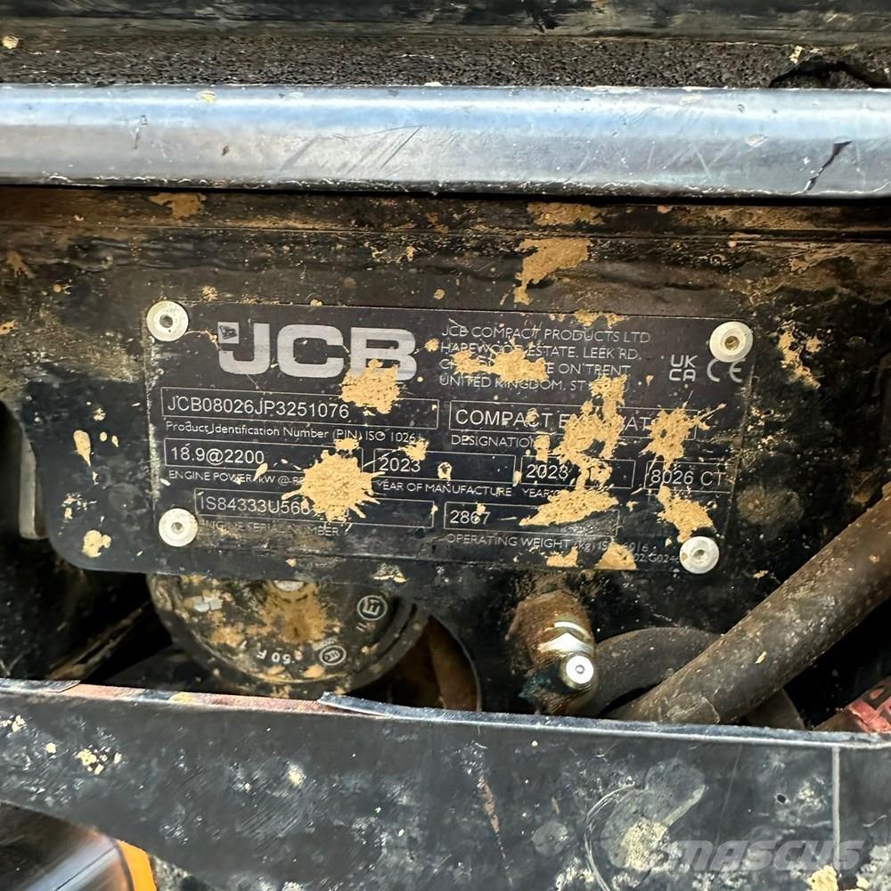 JCB 8026 حفارات صغيرة أقل من 7 طن (حفارات صغيرة)