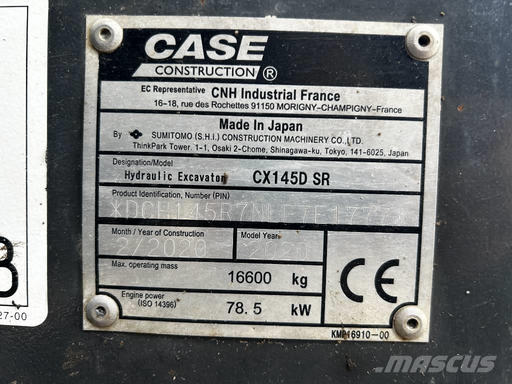 CASE CX 145 D SR حفارات زحافة