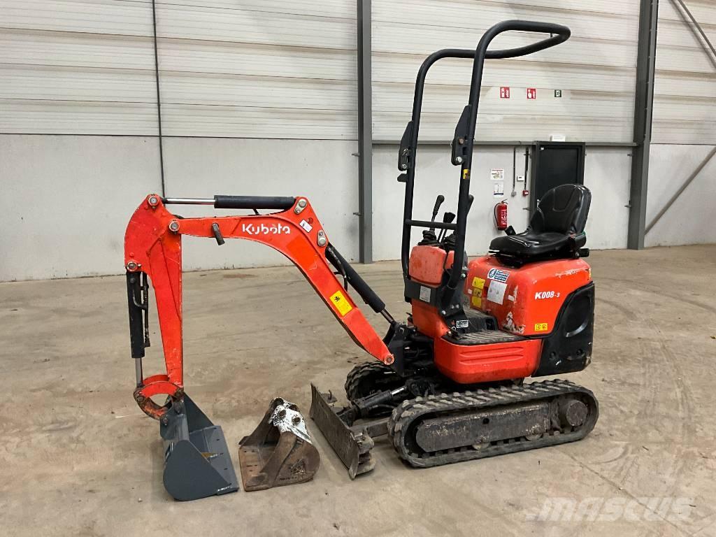 Kubota K 008-3 حفارات صغيرة أقل من 7 طن (حفارات صغيرة)