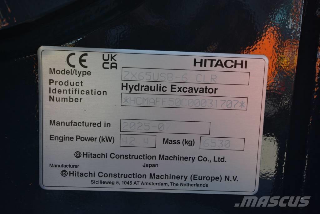 Hitachi ZX 65 USB-6 حفارات صغيرة أقل من 7 طن (حفارات صغيرة)
