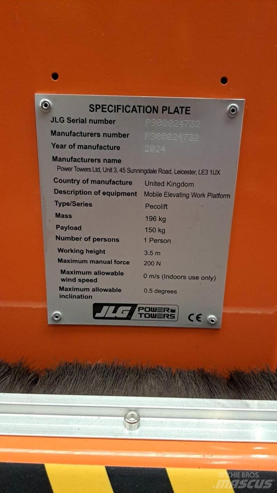 JLG Pecolift رافعات ومنصات أخرى