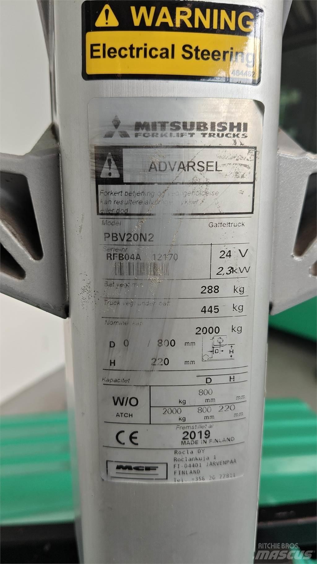 Mitsubishi PBV20N2 شاحنات ذات رافعات شوكية - أخرى