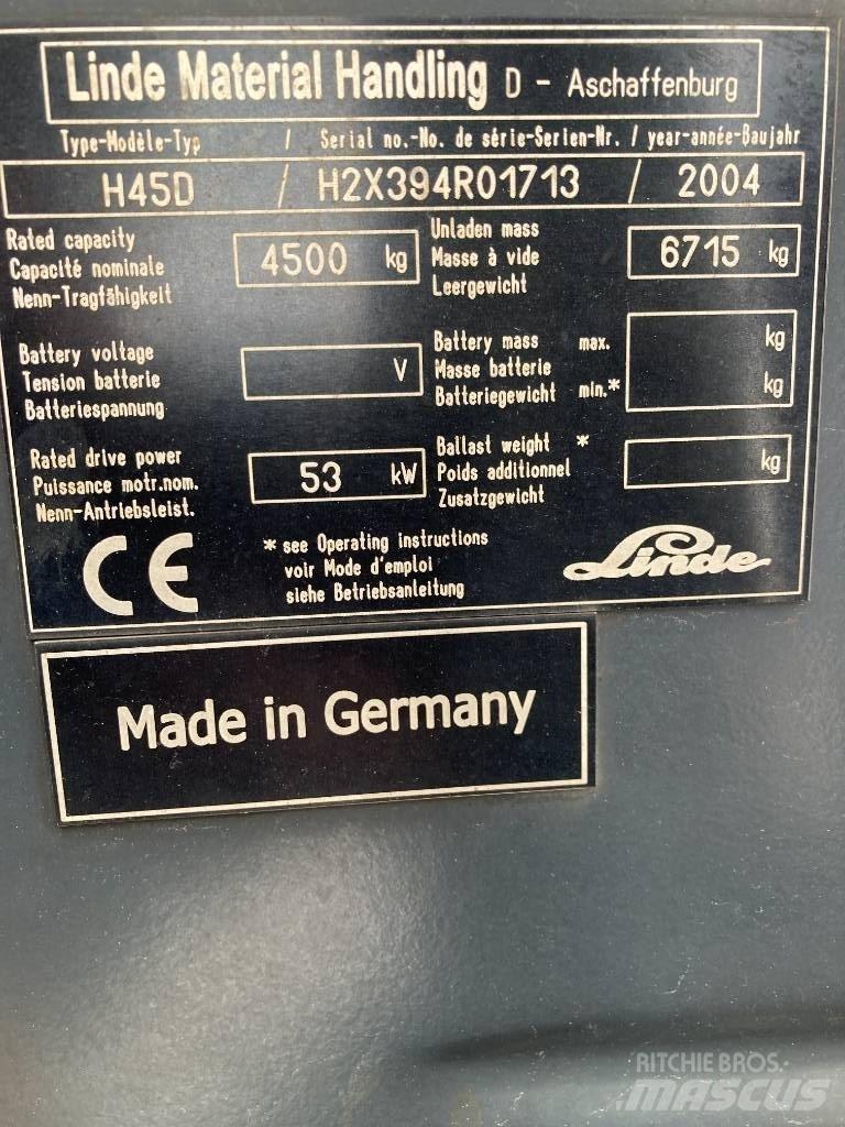 Linde H45D/394-01 شاحنات الديزل