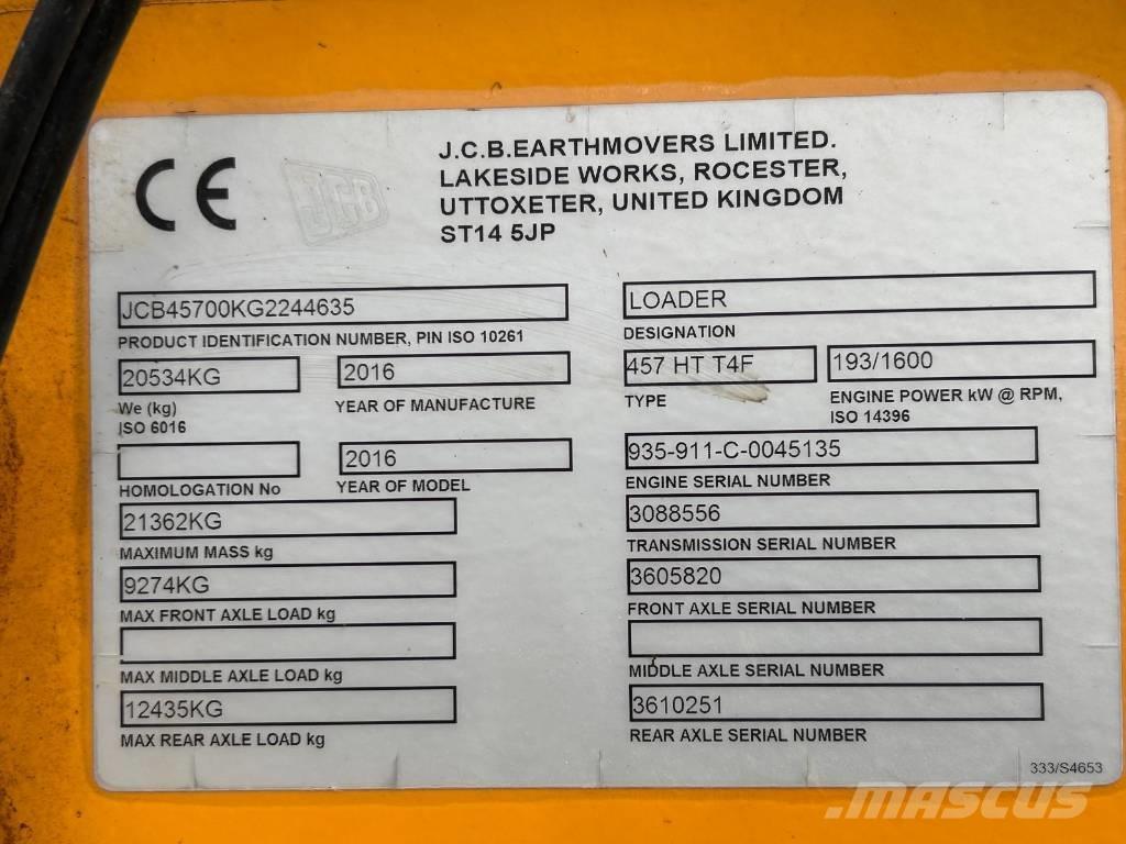 JCB 457 HT لوادر بعجل