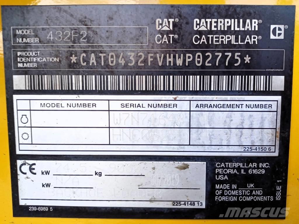 CAT 432 F لوادر ذات جرافات عكسية