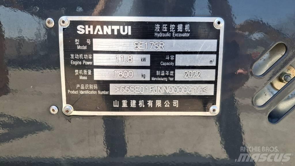 Shantui SE 17 SR حفارات صغيرة أقل من 7 طن (حفارات صغيرة)