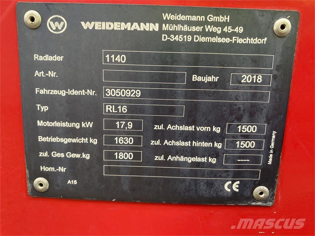 Weidemann 1140 لوادر متعددة الأغراض