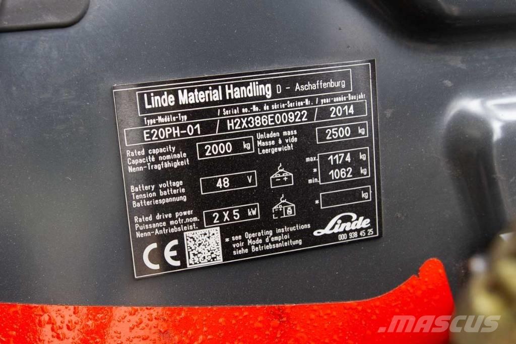 Linde E 20 شاحنات ذات رافعات شوكية تعمل بالكهرباء