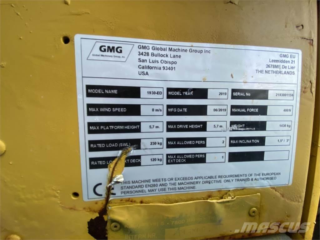 GMG 1930-ED رافعات مقصية الشكل