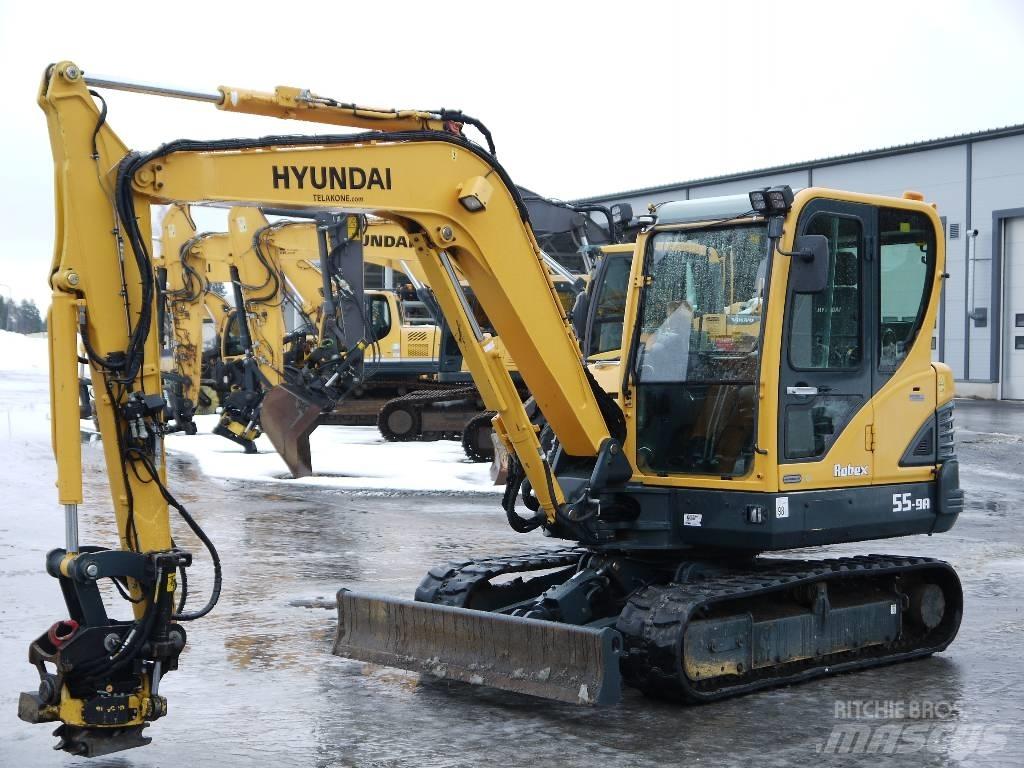 Hyundai R 55-9A حفارات صغيرة أقل من 7 طن (حفارات صغيرة)