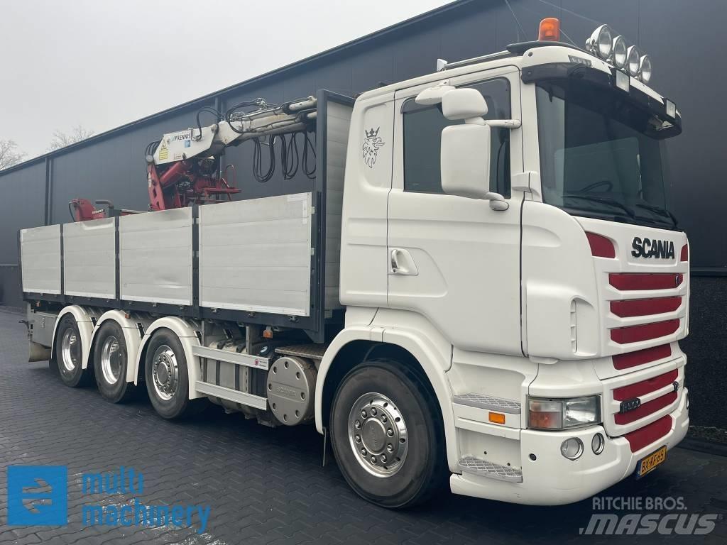 Scania R500 V8 شاحنات مسطحة/مفصلية الجوانب