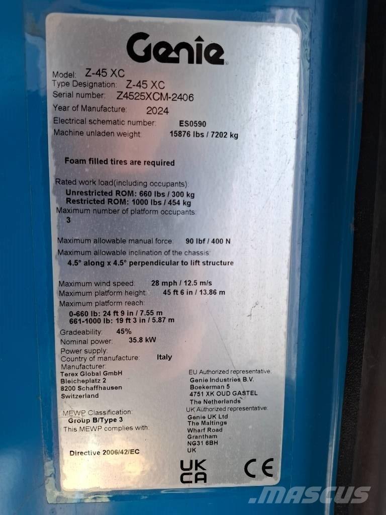 Genie Z45XC رافعات سلة مفصلية