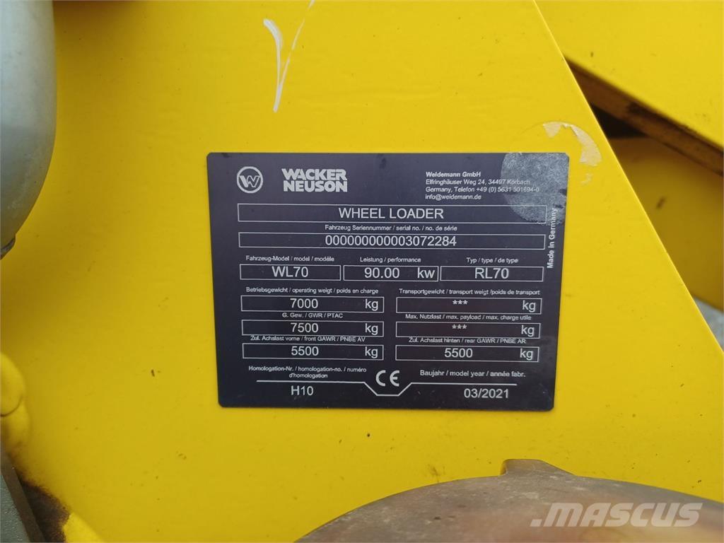 Weidemann WL70 لوادر بعجل