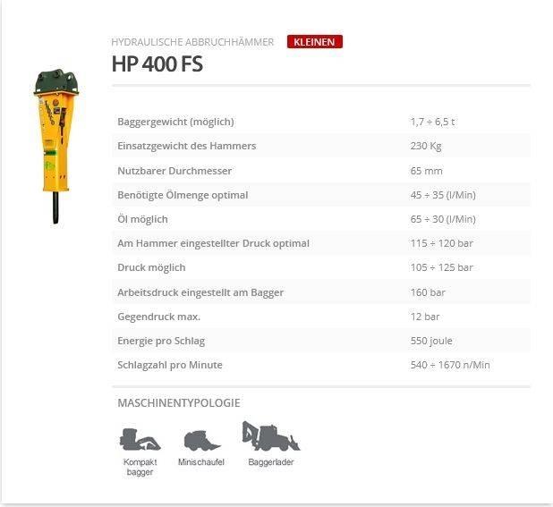 Indeco HP 400 FS مطارق / كسارات