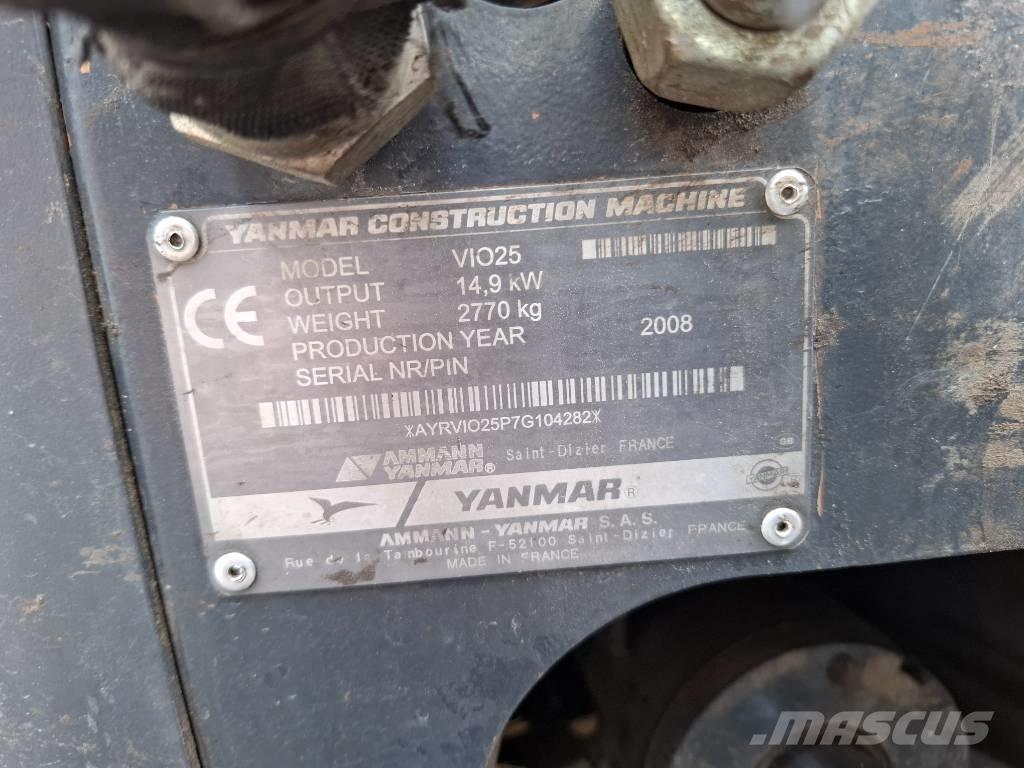 Yanmar ViO25 حفارات صغيرة أقل من 7 طن (حفارات صغيرة)