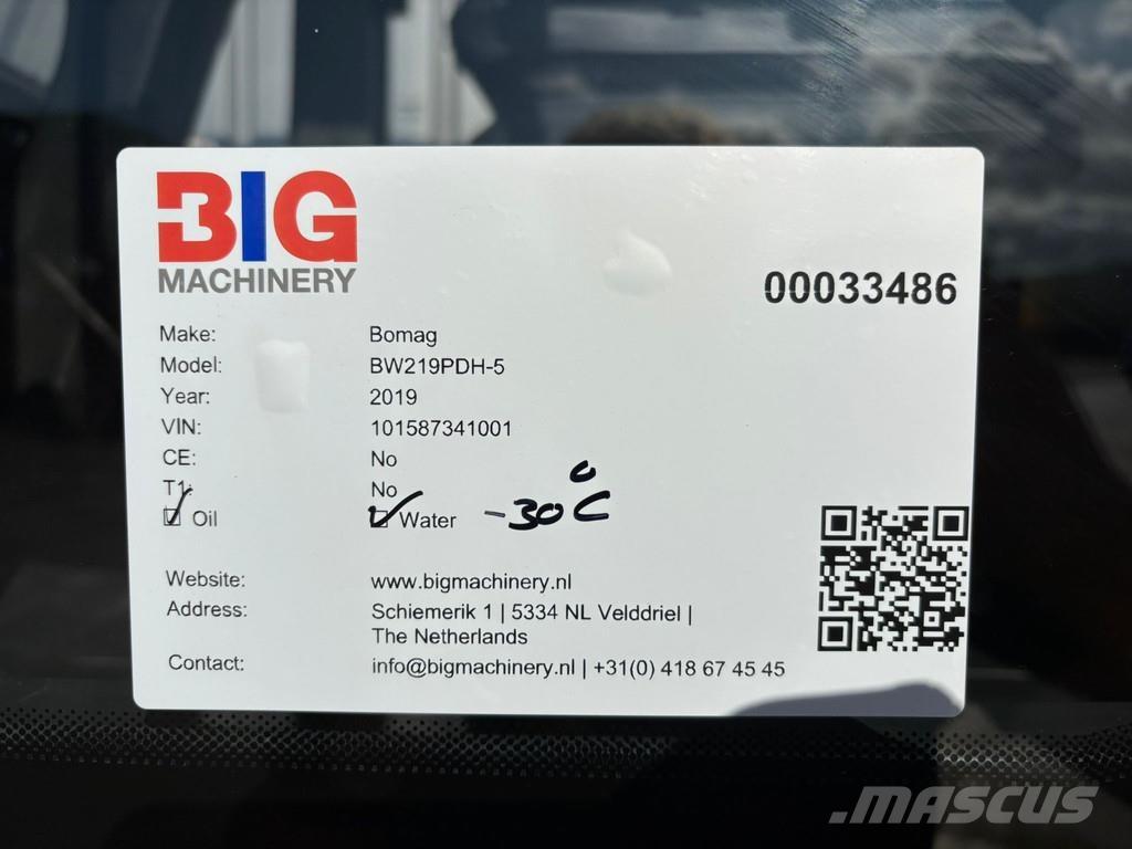 Bomag BW219PDH-5 مداحل أحادية الأسطوانة