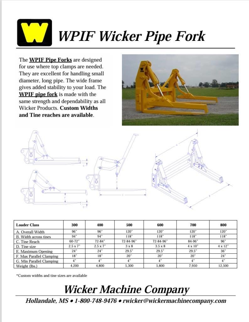 WICKER WPF 950M شوكات