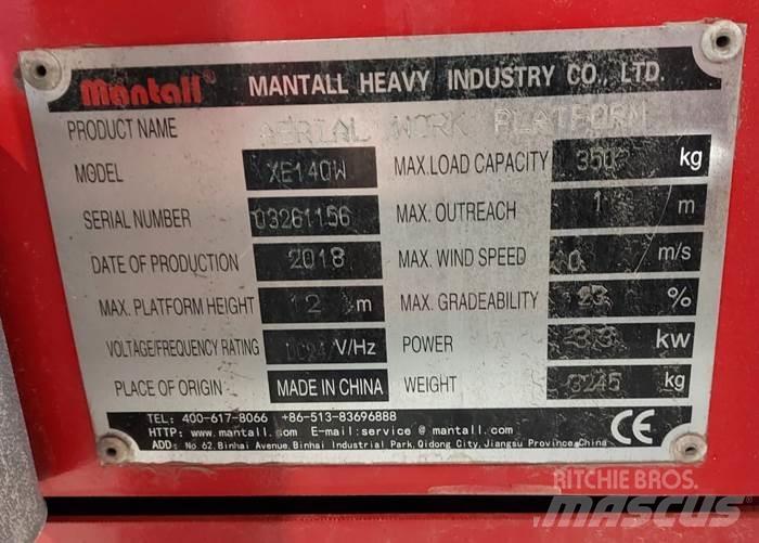 Mantall XE140W رافعات مقصية الشكل