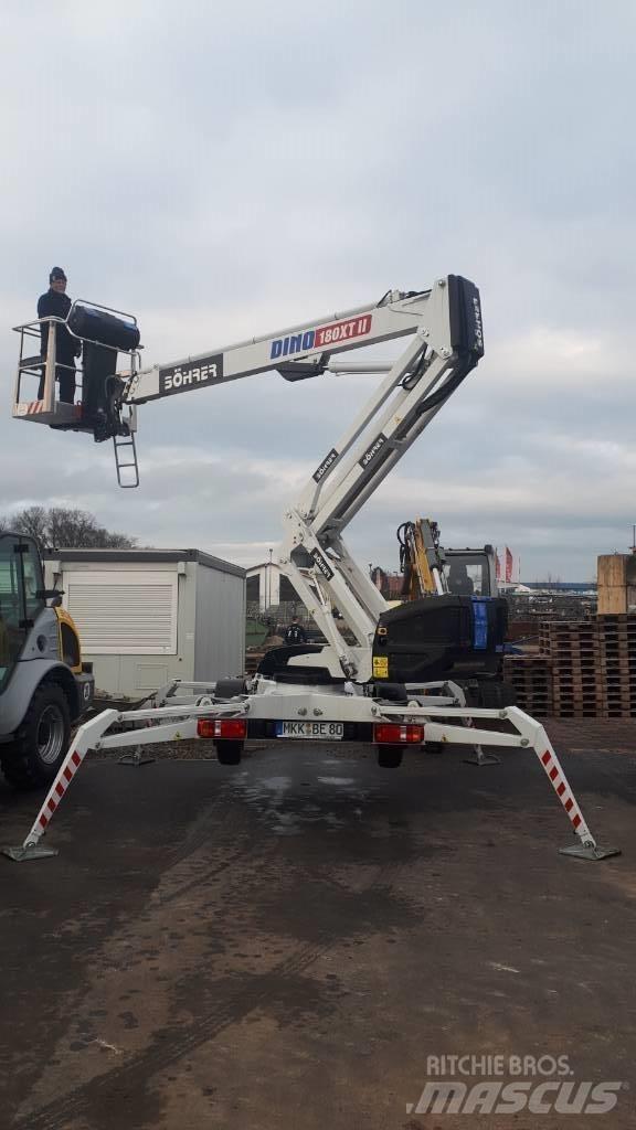 Dino 180 XT II المنصات الهوائية المثبتة على مقطورة