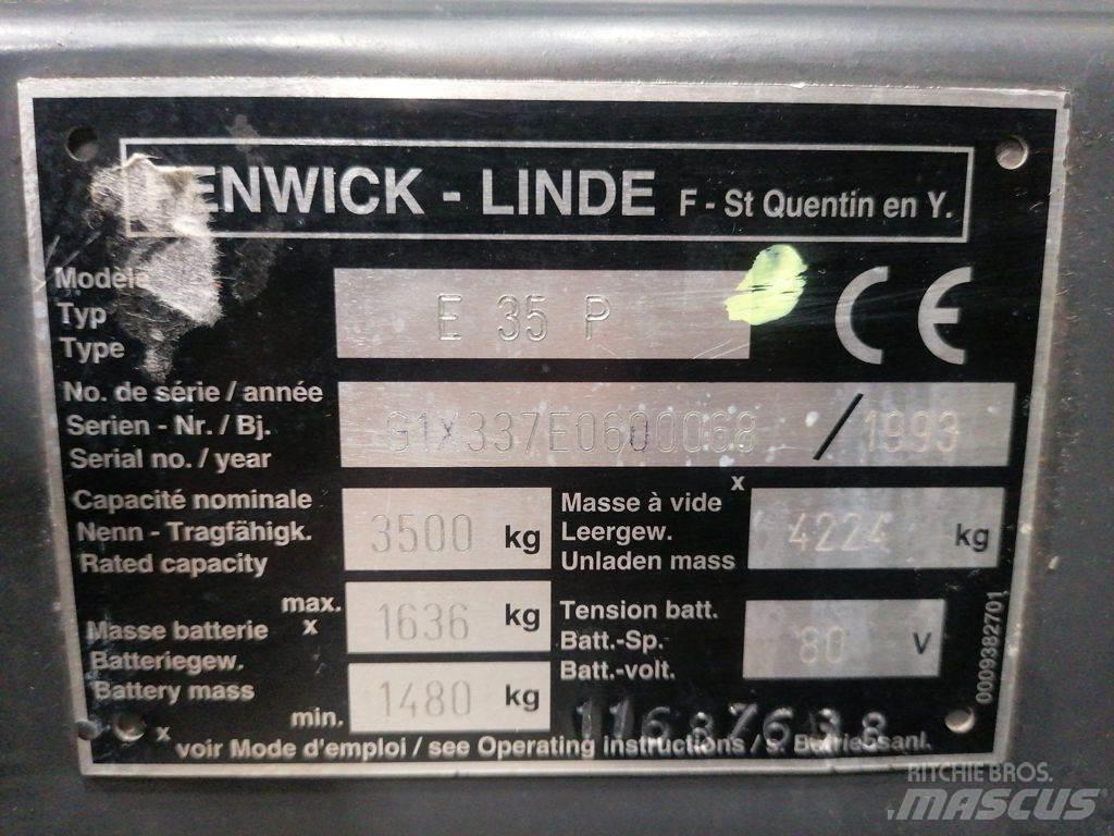 Linde E35P شاحنات ذات رافعات شوكية تعمل بالكهرباء